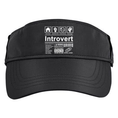 Introvert Label Funny Gift Adult Drive Performance Visor