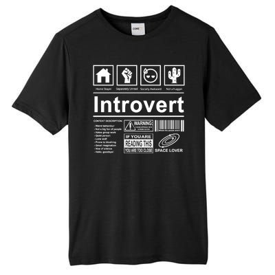 Introvert Label Funny Gift Tall Fusion ChromaSoft Performance T-Shirt