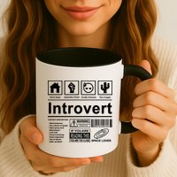 Introvert Label Funny Gift Mug
