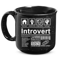 Introvert Label Funny Gift 15oz Campfire Ceramic Mug
