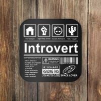 Introvert Label Funny Gift Coaster