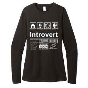 Introvert Label Funny Gift Womens CVC Long Sleeve Shirt