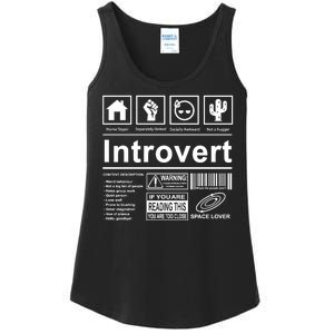 Introvert Label Funny Gift Ladies Essential Tank