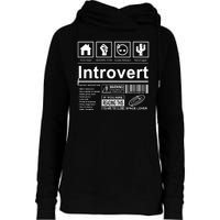 Introvert Label Funny Gift Womens Funnel Neck Pullover Hood