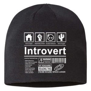 Introvert Label Funny Gift Sustainable Beanie