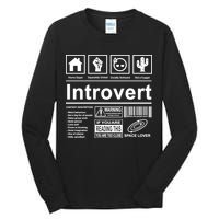 Introvert Label Funny Gift Tall Long Sleeve T-Shirt