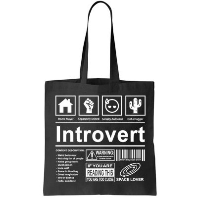 Introvert Label Funny Gift Bag