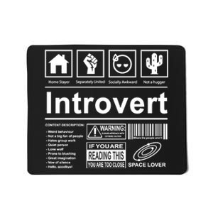 Introvert Label Funny Gift Mousepad