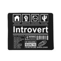 Introvert Label Funny Gift Mousepad