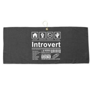 Introvert Label Funny Gift Large Microfiber Waffle Golf Towel