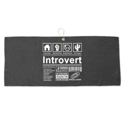Introvert Label Funny Gift Large Microfiber Waffle Golf Towel