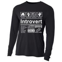 Introvert Label Funny Gift Cooling Performance Long Sleeve Crew