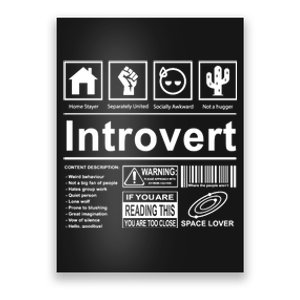 Introvert Label Funny Gift Poster