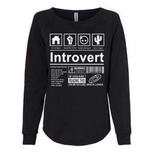 Introvert Label Funny Gift Womens California Wash Sweatshirt