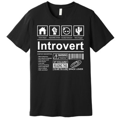 Introvert Label Funny Gift Premium T-Shirt