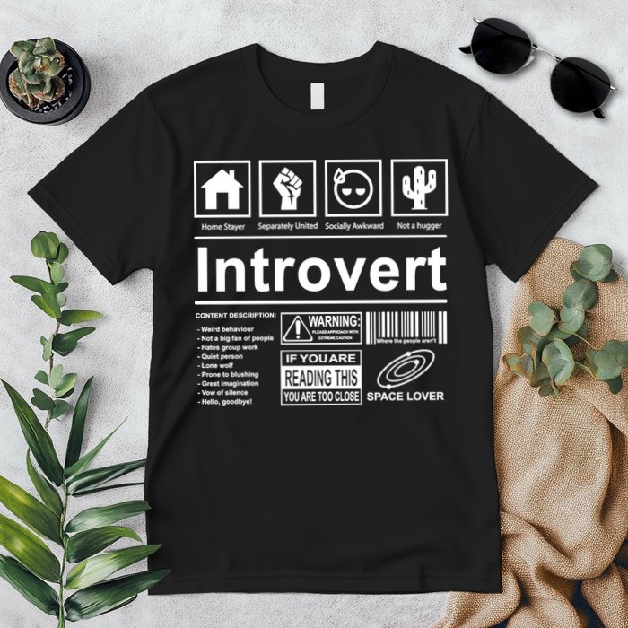 Introvert Label Funny Gift Premium T-Shirt