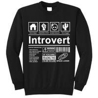 Introvert Label Funny Gift Tall Sweatshirt