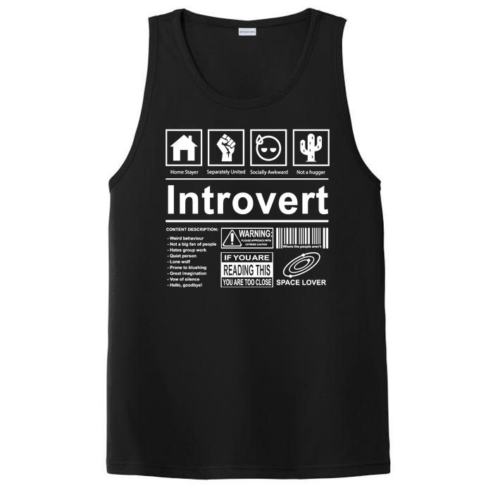 Introvert Label Funny Gift PosiCharge Competitor Tank