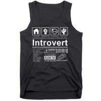 Introvert Label Funny Gift Tank Top