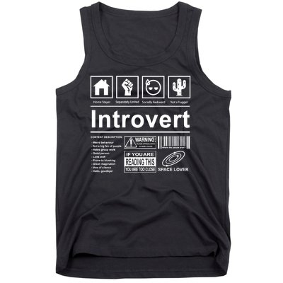 Introvert Label Funny Gift Tank Top