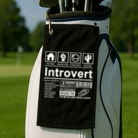Introvert Label Funny Gift Golf Towel