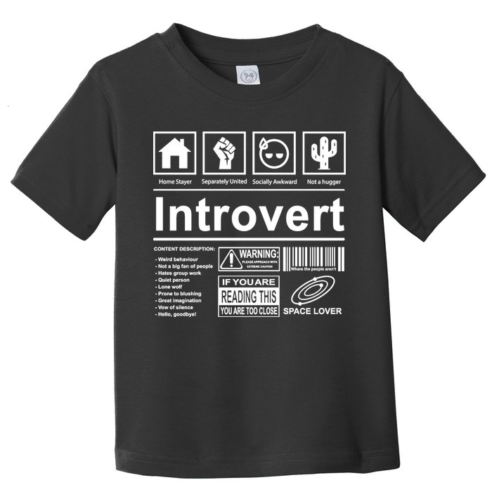Introvert Label Funny Gift Toddler T-Shirt