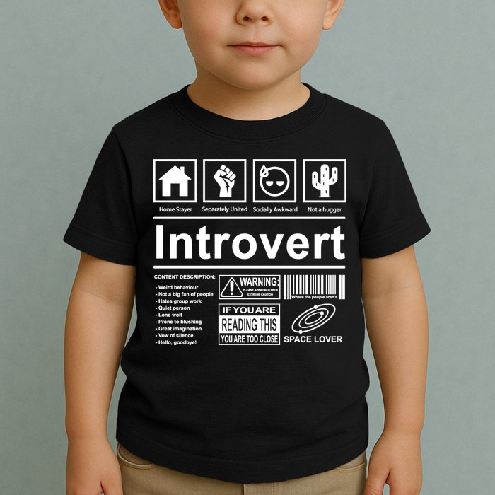 Introvert Label Funny Gift Toddler T-Shirt