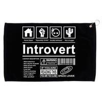 Introvert Label Funny Gift Grommeted Golf Towel