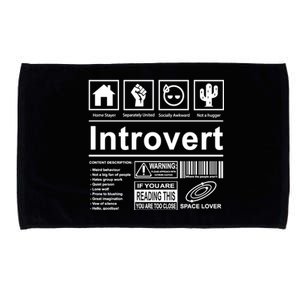 Introvert Label Funny Gift Microfiber Hand Towel