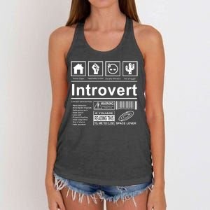 Introvert Label Funny Gift Women's Knotted Racerback Tank