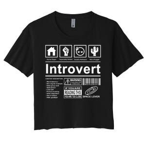 Introvert Label Funny Gift Women's Crop Top Tee