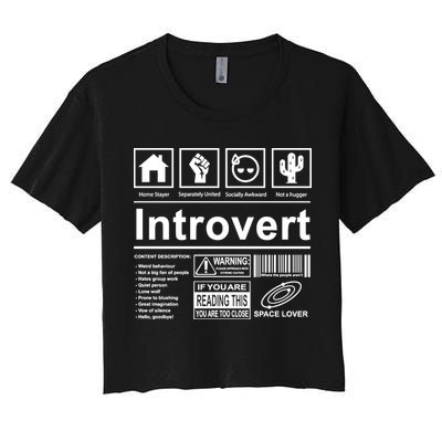 Introvert Label Funny Gift Crop Top