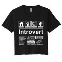 Introvert Label Funny Gift Crop Top