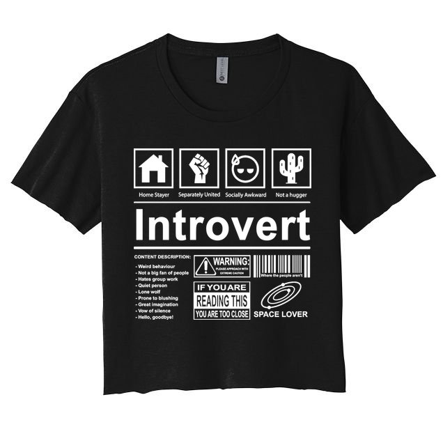 Introvert Label Funny Gift Crop Top