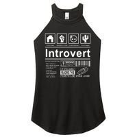 Introvert Label Funny Gift Women's Perfect Tri Rocker Tank