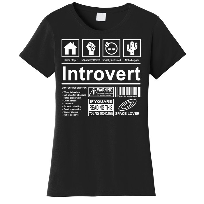 Introvert Label Funny Gift Women's T-Shirt