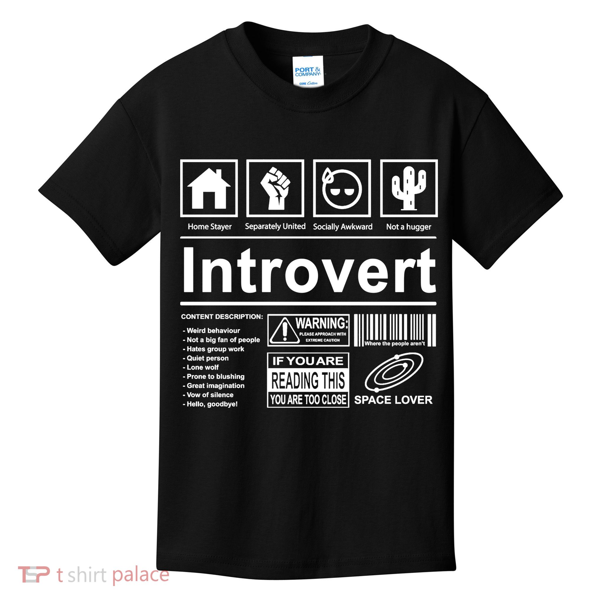 Introvert Label Funny Gift Kids T-Shirt