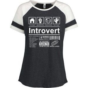 Introvert Label Funny Gift Enza Ladies Jersey Colorblock Tee