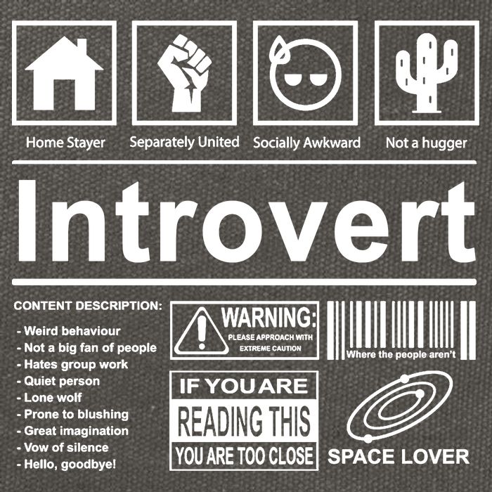 Introvert Label Funny Gift Cotton Canvas Backpack