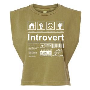 Introvert Label Funny Gift Garment-Dyed Women's Muscle Tee