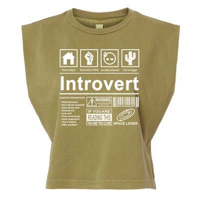 Introvert Label Funny Gift Garment-Dyed Women's Muscle Tee