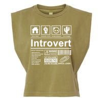 Introvert Label Funny Gift Garment-Dyed Women's Muscle Tee