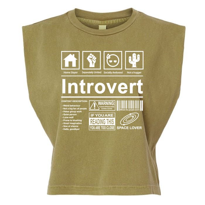 Introvert Label Funny Gift Garment-Dyed Women's Muscle Tee