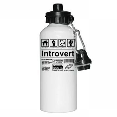 Introvert Label Funny Gift Aluminum Water Bottle