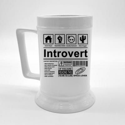 Introvert Label Funny Gift Beer Stein