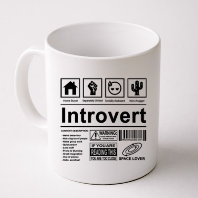 Introvert Label Funny Gift Coffee Mug