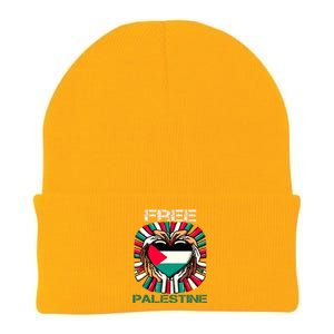 I Love Free Palestine Flag Save Gaza Strip Palestinian Knit Cap Winter Beanie