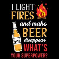 I Light Fires And Make Beer Disappear Funny Camping Impact Tech Backpack