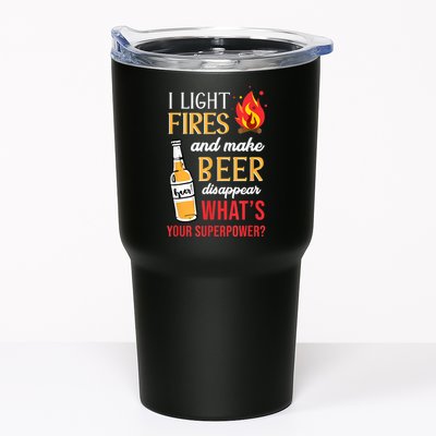 I Light Fires And Make Beer Disappear Funny Camping Tumbler