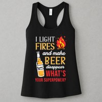 I Light Fires And Make Beer Disappear Funny Camping Womens Tank Top